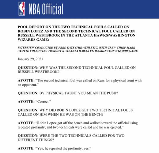NBA官方发表解释报告